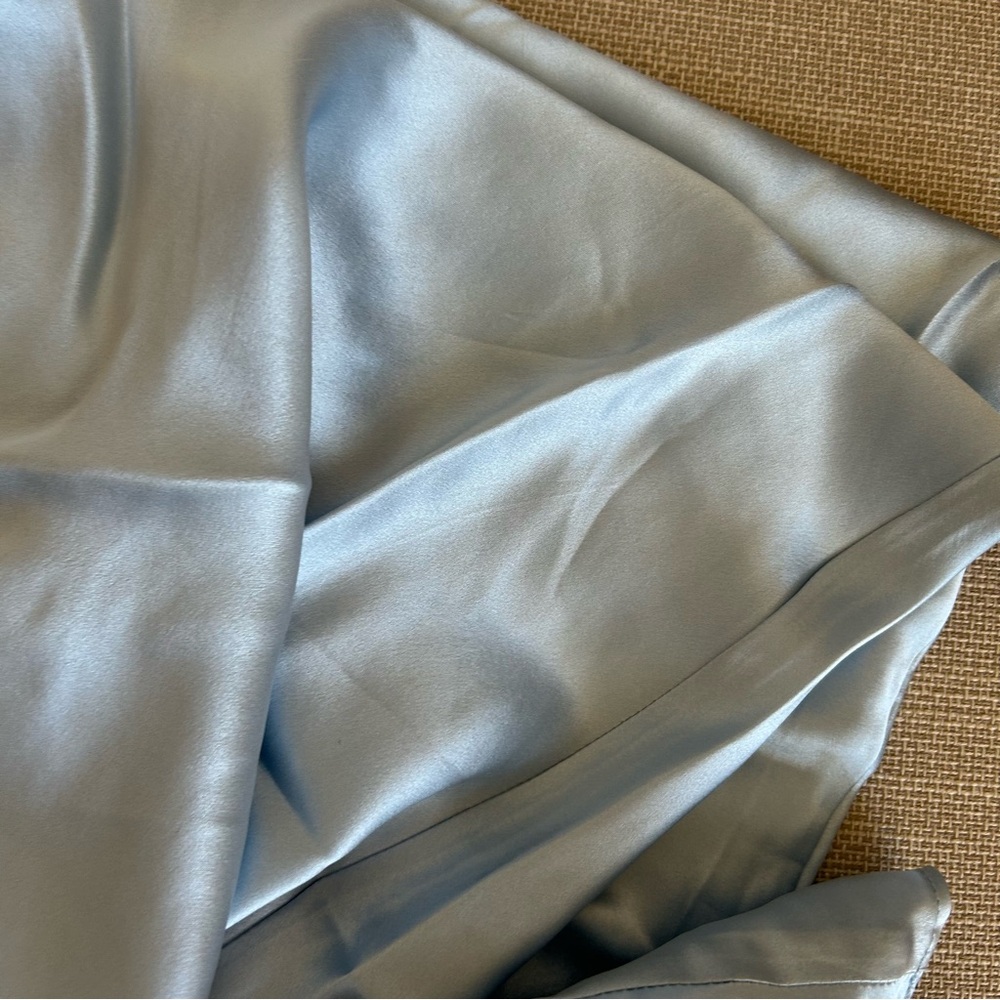 BEST Reformation Daytona Silk Midi Dress - Mineral Blue Causal Cocktail Party - Picture 9 of 12